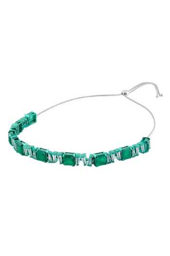 Isharya Emerald Green Memoire Botox Choker Necklace Online at Aza Fashions Isharya_Emerald Green Memoire Botox Choker Necklace _Online_at_Aza_Fashions