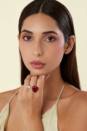Shop Isharya Red Rubine Botox Statement Ring Online at Aza Fashions Shop_Isharya_Red Rubine Botox Statement Ring _Online_at_Aza_Fashions