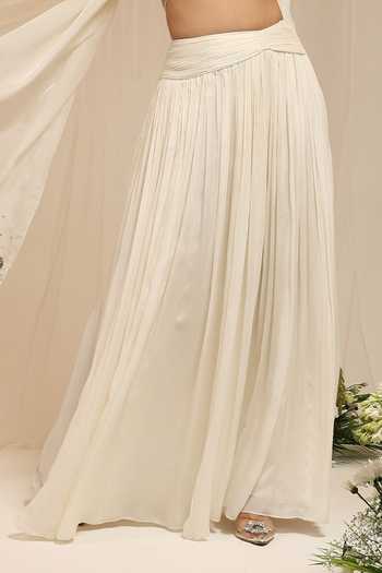 Amrta By Guneet Kondal Ivory Silk, Organza, Chinon, Dupion Chaand Baaliyan Embellished Lehenga Set Online at Aza Fashions Amrta By Guneet Kondal_Ivory Silk, Organza, Chinon, Dupion Chaand Baaliyan Embellished Lehenga Set _Online_at_Aza_Fashions