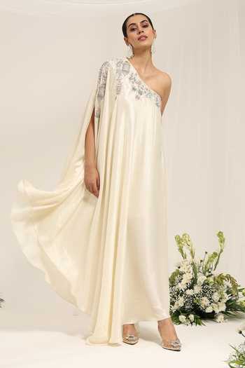 Amrta By Guneet Kondal Saawariya Embellished One Shoulder Kaftan 