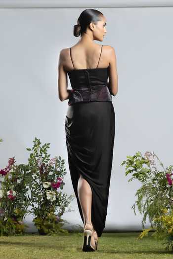 Amrta By Guneet Kondal After Dark Secret Structured Corset & Skirt Set 