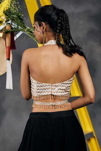 Vandana Sethi Zari Embroidered Blouse