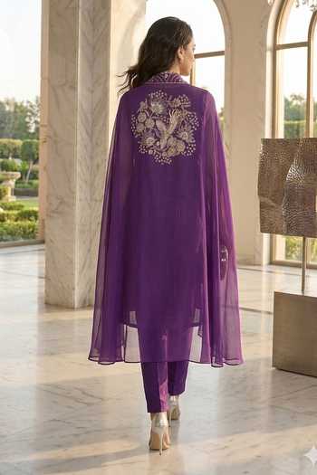 Shreeka Embroidered Cape & Kurta Set