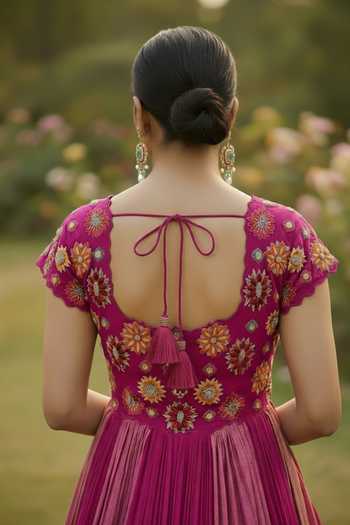 Shreeka Floral Butta Embroidered Anarkali With Dupatta