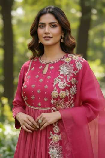 Shreeka Aari Embroidered Anarkali Set