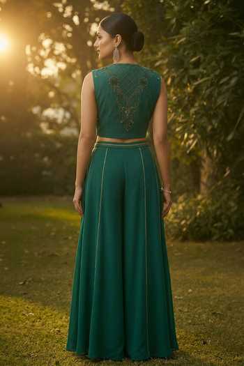 Shreeka Embroidered Waistcoat Sharara Set
