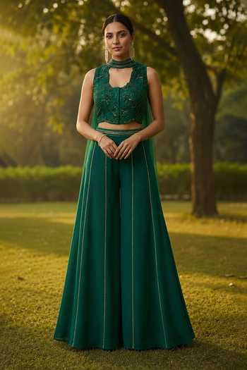 Shreeka Embroidered Waistcoat Sharara Set
