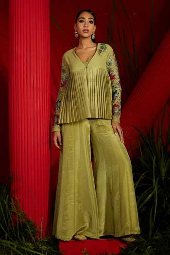 Shreeka Embroidered Jacket & Sharara Set