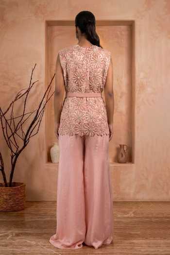 Shreeka Embroidered Jacket Palazzo Set