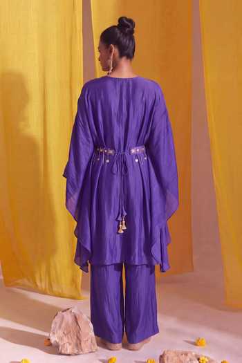 Two Sisters By Gyans Draped Kaftan & Pant Set