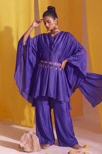 Two Sisters By Gyans Draped Kaftan & Pant Set