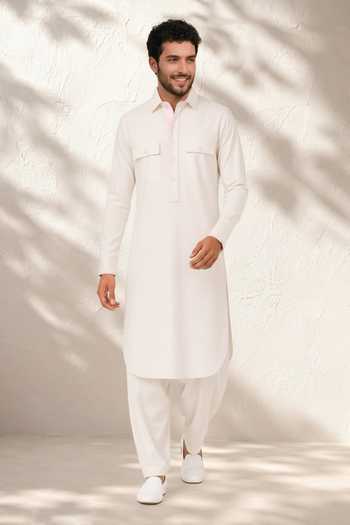 Bubber Couture Adhiraj Cotton Silk Kurta & Salwar Set 