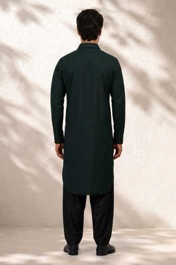 Bubber Couture Plain Cotton Silk Kurta & Salwar Set 