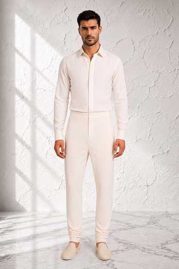 Bubber Couture Off White Silk, Cotton Revaan Churidar at Aza Fashions Bubber Couture_Off White Silk, Cotton Revaan Churidar _at_Aza_Fashions