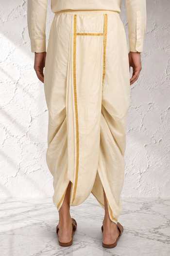 Bubber Couture Rivaan Cotton Silk Draped Dhoti Pant
