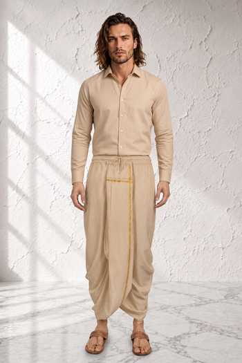 Bubber Couture Samay Cotton Silk Draped Dhoti Pant