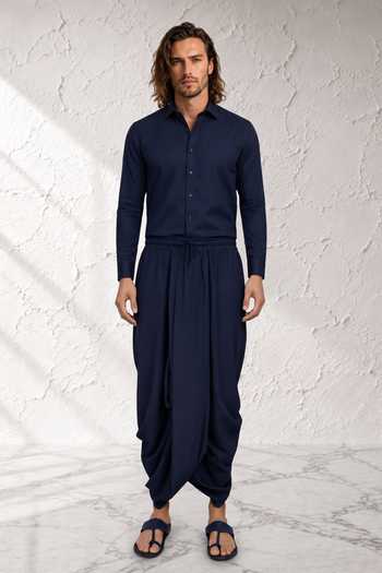 Bubber Couture Advik Cotton Silk Pre Stitched Dhoti Pant