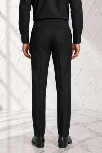 Bubber Couture Black Silk, Cotton Viggo Pant Online at Aza Fashions Bubber Couture_Black Silk, Cotton Viggo Pant _Online_at_Aza_Fashions