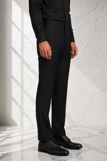 Shop Bubber Couture Black Silk, Cotton Viggo Pant Online at Aza Fashions Shop_Bubber Couture_Black Silk, Cotton Viggo Pant _Online_at_Aza_Fashions
