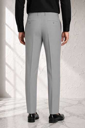Bubber Couture Grey Rayon Flynn Straight Fit Trouser Online at Aza Fashions Bubber Couture_Grey Rayon Flynn Straight Fit Trouser _Online_at_Aza_Fashions