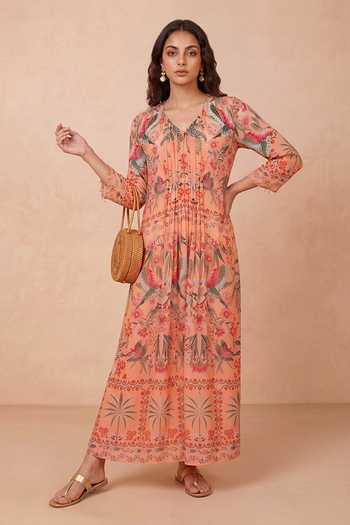 Shetab Kazmi Chinoiserie Printed Kaftan