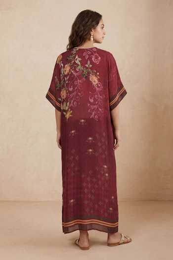 Shetab Kazmi Floral Print Kaftan