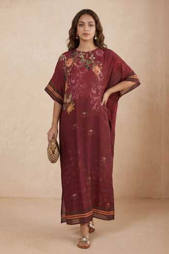 Shetab Kazmi Floral Print Kaftan