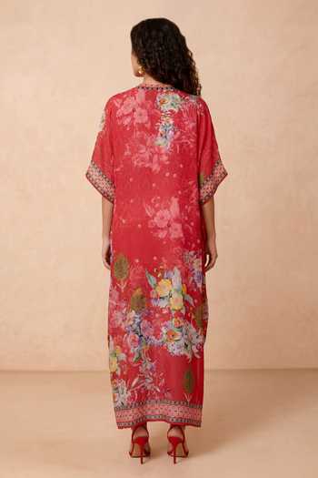 Shetab Kazmi Botanical Print Kaftan