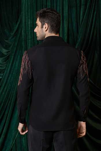 Hilo Design Waveform Embroidered Shirt 