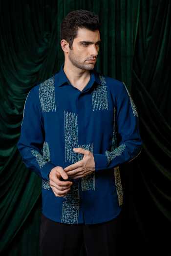 Hilo Design Mosaic Embroidered Shirt