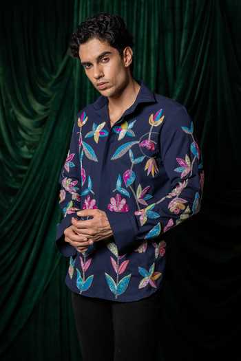 Hilo Design Nightbloom Embroidered Shirt 
