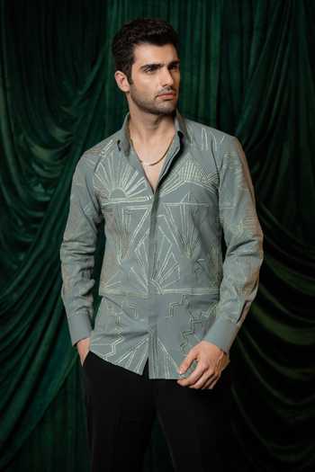Hilo Design Manhattan Thread Embroidered Shirt 