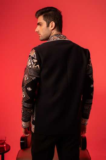 Hilo Design Alaric Thread Embroidered Shacket 