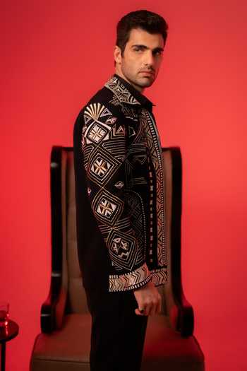 Buy Hilo Design Blue Alaric Thread Embroidered Shacket Online at Aza Fashions Buy_Hilo Design_Blue Alaric Thread Embroidered Shacket _Online_at_Aza_Fashions