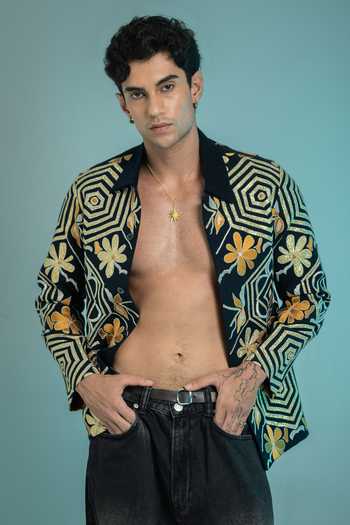 Hilo Design Nyro Thread Embroidered Shacket