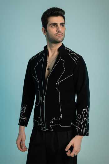 Hilo Design Contour Embroidered Shacket