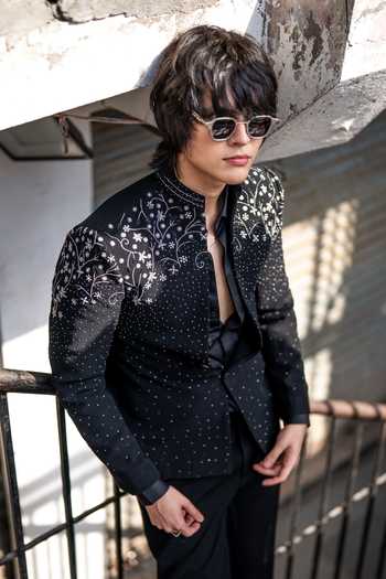 Hilo Design Stardust Embroidered Bling Blazer 