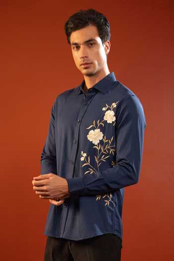 Hilo Design Nocturne Embroidered Shirt 