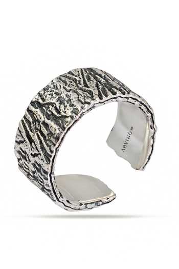 Arvino Silver Plated Rugged Texture Ear Cuff - Single Pc Online at Aza Fashions Arvino_Silver Plated Rugged Texture Ear Cuff - Single Pc _Online_at_Aza_Fashions