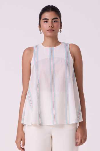 The Summer House Mizu Striped Handwoven Tent Top 