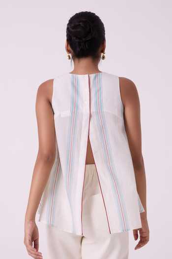 The Summer House Mizu Striped Handwoven Tent Top 