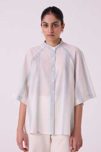 The Summer House Kisaiya Striped Handwoven Top 