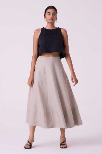Buy_The Summer House_Beige Linen Marner Skirt 