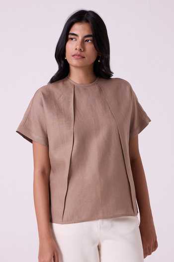 The Summer House Pam Brown Linen Top 