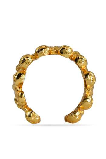 Arvino_Gold Plated Rajwarha Crinkle Unisex Ear Cuff - Single Pc _Online_at_Aza_Fashions