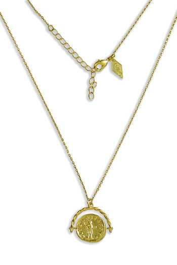 Arvino Golden Guardian Pendant Necklace 