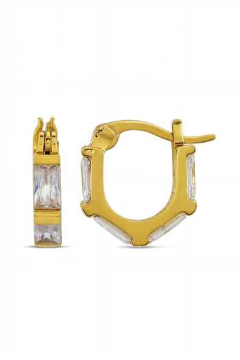 Arvino Ice Block Hoop Earrings 