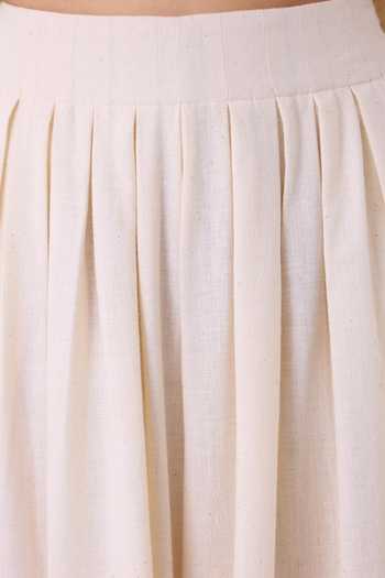The Summer House Off White Cotton Takumi Handwoven Pleated Pant at Aza Fashions The Summer House_Off White Cotton Takumi Handwoven Pleated Pant _at_Aza_Fashions
