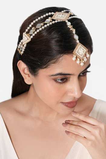 Vaidaan Anaya Mirror Work Bridal Maathapatti