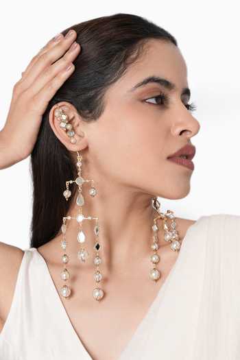 Vaidaan Vertika Mirror Work Earrings